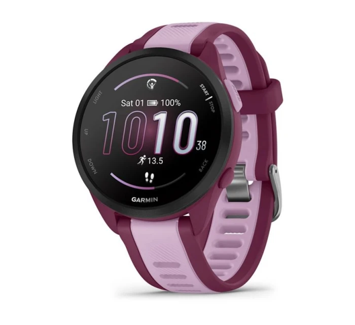 Športové hodinky Garmin Forerunner 165 Music AMOLED 43 mm Berry Lilac