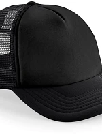 Beechfield B 645 5-panelová čiapka Vintage Trucker 53.0645 čierna/čierna