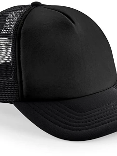 Beechfield B 645 5-panelová čiapka Vintage Trucker 53.0645 čierna/čierna