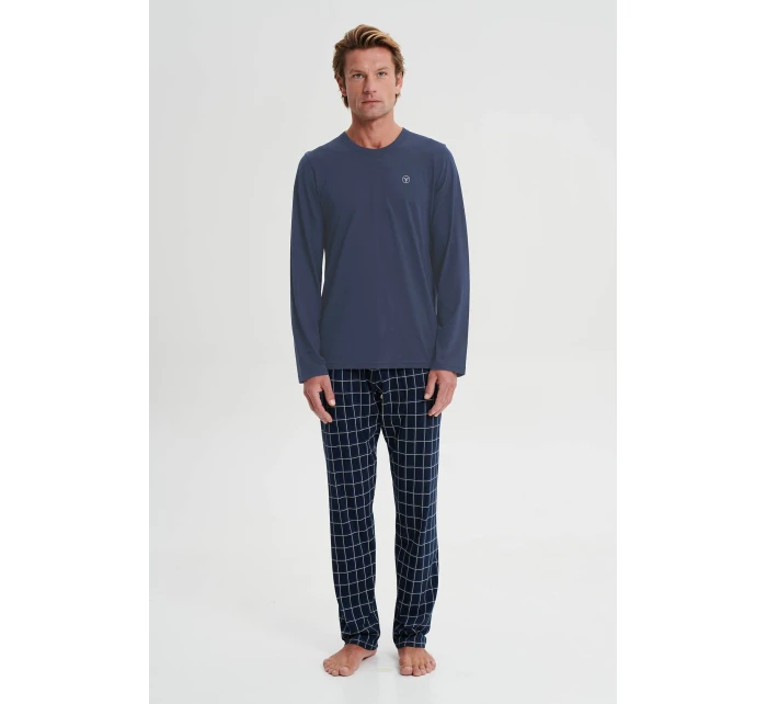 Vamp - Pánske pyžamo s kockovanými nohavicami 21924 - Vamp