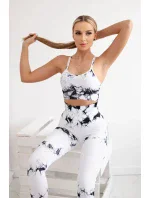 Fitness set top + legíny push up biely Fitness set top + legíny push up biely