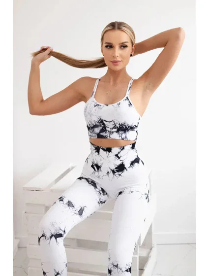 Fitness set top + legíny push up biely Fitness set top + legíny push up biely