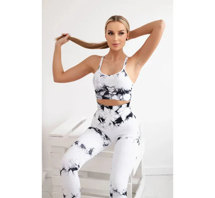 Fitness set top + legíny push up biely Fitness set top + legíny push up biely