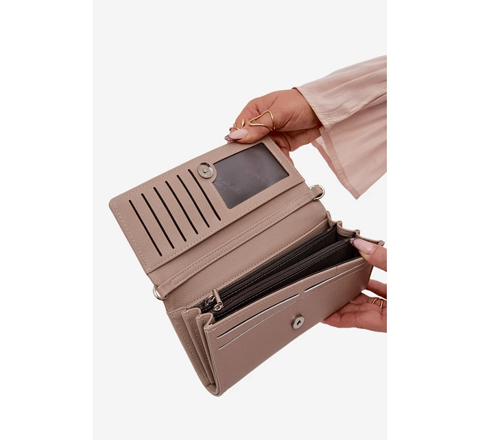 Peněženka Kabelka 2v1 S Páskem Béžová Suzette