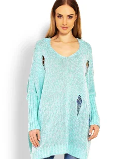 Dlhý sveter model 114563 PeeKaBoo