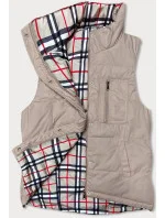 Obojstranná béžová dámska vesta (2383)