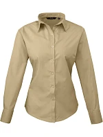 Premier PR 300 Popelínová blúzka s dlhými rukávmi 39.0300 khaki Premier PR 300 Popelínová blúzka s dlhými rukávmi 39.0300 khaki