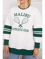 Zateplená mikina Malibu ecru+ tmavo zelená