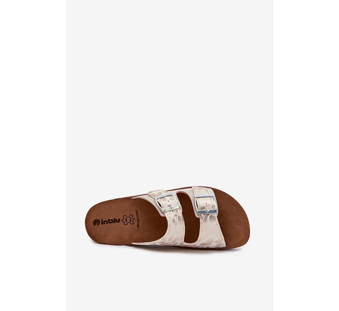 Dámské pantofle s přezkami model 22094889 Bílé - Inblu