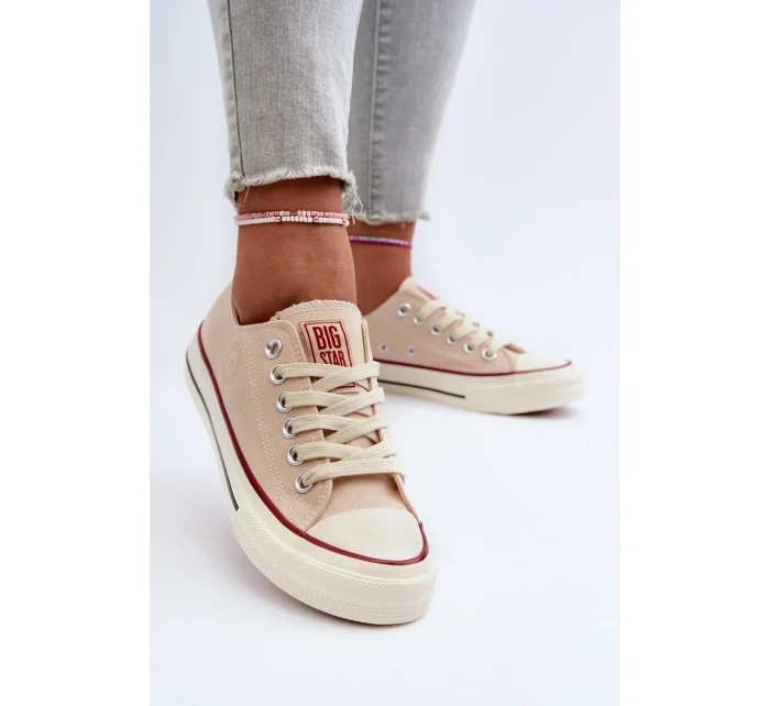 Dámske nízke tenisky Big Star Beige Dámske nízke tenisky Big Star Beige