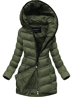 Dámska prešívaná zimná bunda s kapucňou khaki (w749-1) Dámska prešívaná zimná bunda s kapucňou khaki (w749-1)