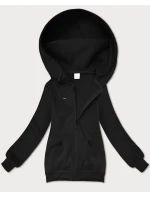 Černá dámská rozepínací mikina s kapucí model 21395721 - S'WEST