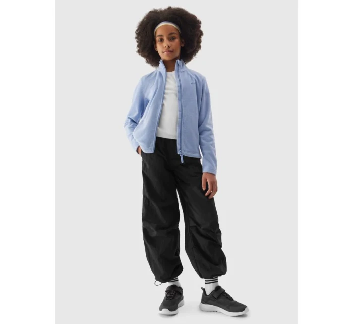 4F Junior dievčenský fleece s pravidelným golierom 4FJWSS24TFLEF166-32S 4F Junior dievčenský fleece s pravidelným golierom 4FJWSS24TFLEF166-32S