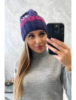 Dámská čepice London model 18752259 tmavě fialová - K-Fashion