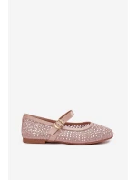 Zdobené Dámské Baletky S Páskem A Přezkou Béžové model 21702798 - Boto