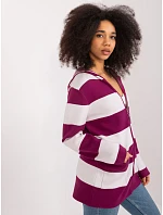 Sweter PM SW model 22217549 fioletowy - FPrice Sweter PM SW model 22217549 fioletowy - FPrice