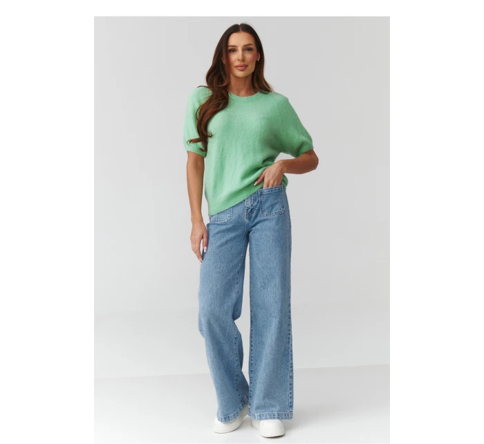 Sveter s krátkym rukávom model 224078 Makadamia