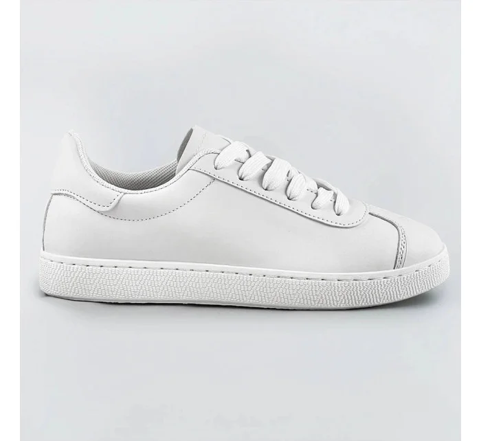 Biele dámske šnurovacie sneakersy (BF-025)