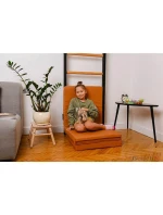 SKLADACÍ GYMNASTICKÝ MATRAC HNEDÝ 180CM LAVIČKA