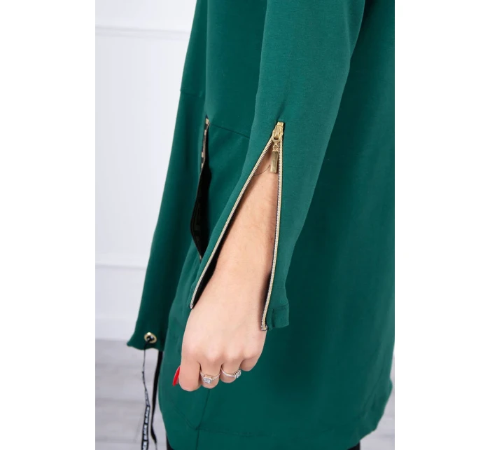 Halenka s ozdobnou stuhou tmavě zelená Halenka s ozdobnou stuhou tmavě zelená