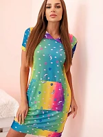 Dámske šaty bez ramienok s ozdobnými sponami béžovej farby