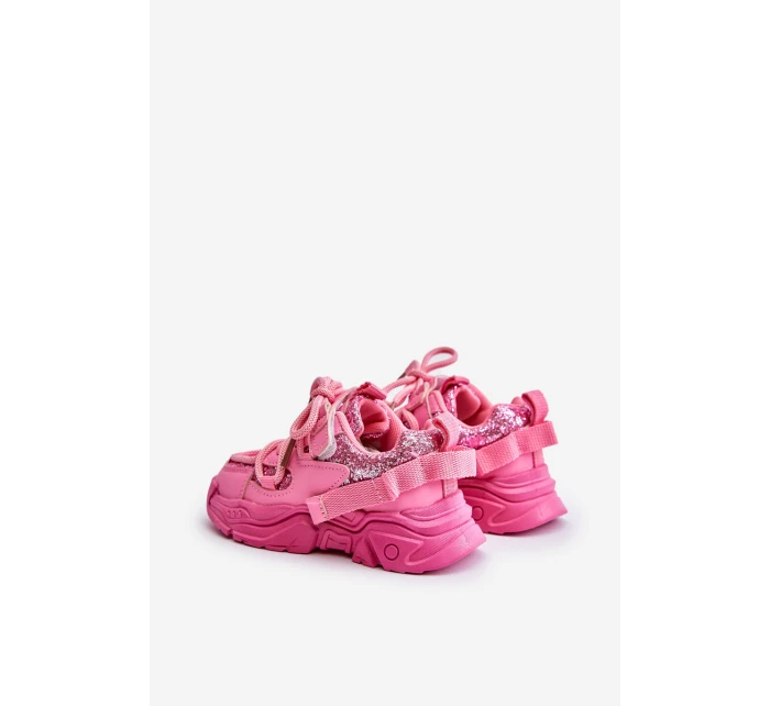 Dětské tenisky flitry růžové model 21673657 - Boto Dětské tenisky flitry růžové model 21673657 - Boto