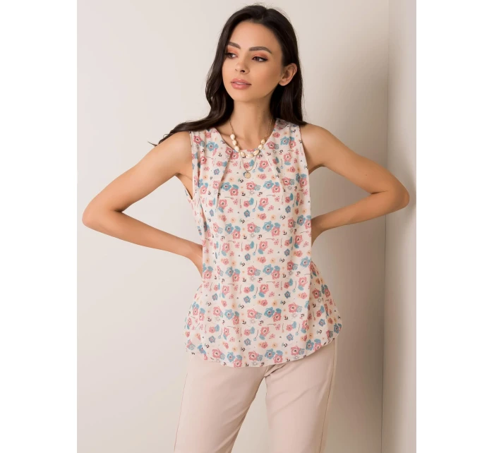 Dámsky top D50039F11004A svetlo béžový Dámsky top D50039F11004A svetlo béžový