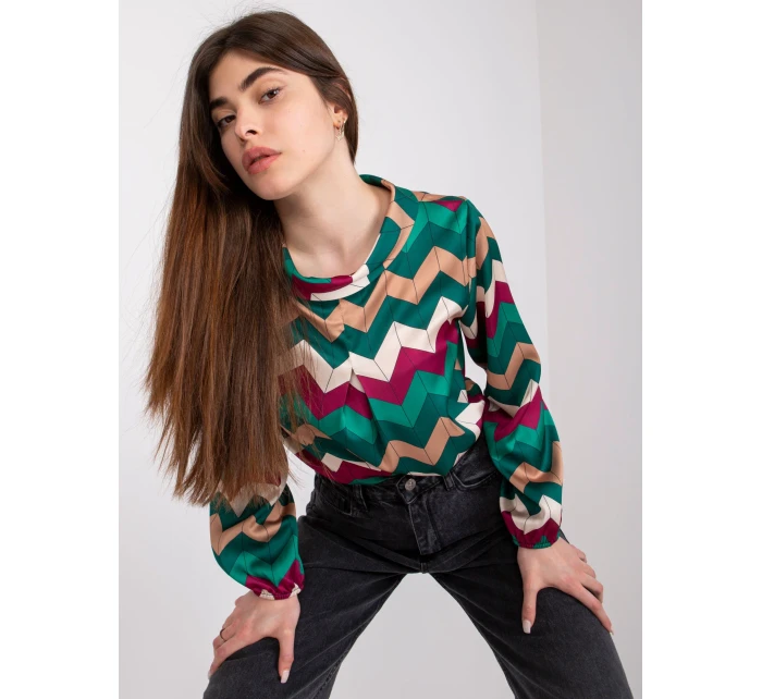 Blúzka DHJ BZ 12311.49P tmavo zelená