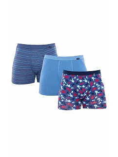 Pánske boxerky 3Pack 946/08 blue mix - Cornette