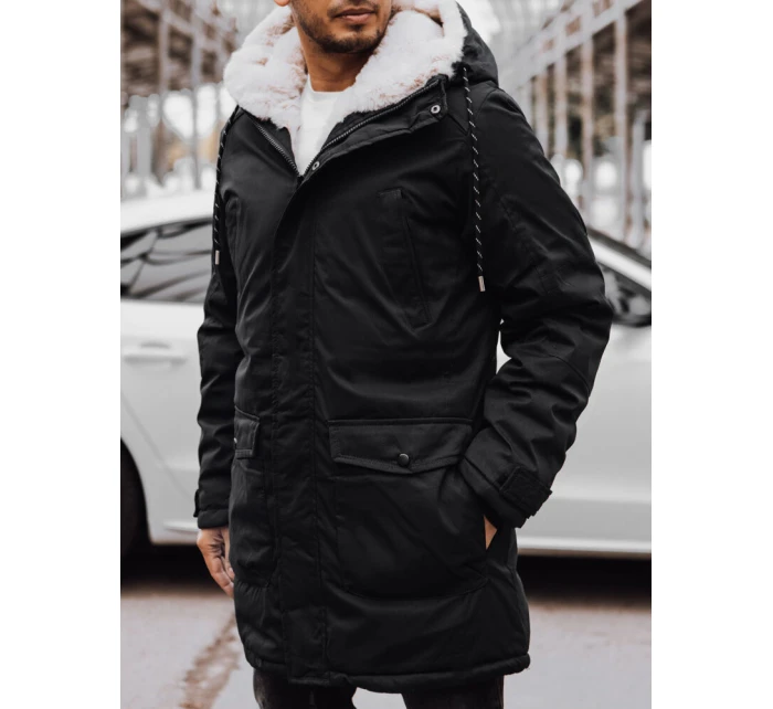 Pánska zimná bunda čierna FashionStreet TX4588