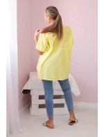 Bavlněná košile s krátkým rukávem žlutý