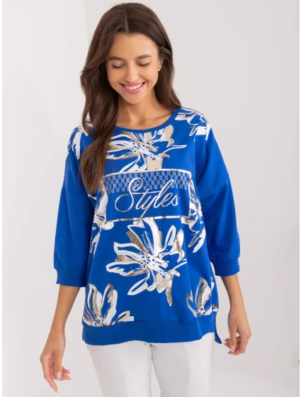 Bluzka RV BZ model 20148858 kobaltowy - FPrice Bluzka RV BZ model 20148858 kobaltowy - FPrice