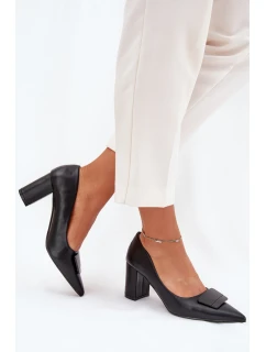 Dámské lodičky na klínku černé model 21908478 - SWEET SHOES