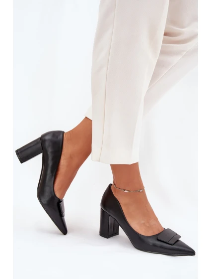 Dámské lodičky na klínku černé model 21908478 - SWEET SHOES