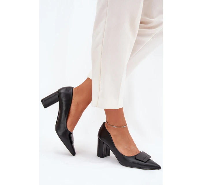 Dámské lodičky na klínku černé model 21908478 - SWEET SHOES