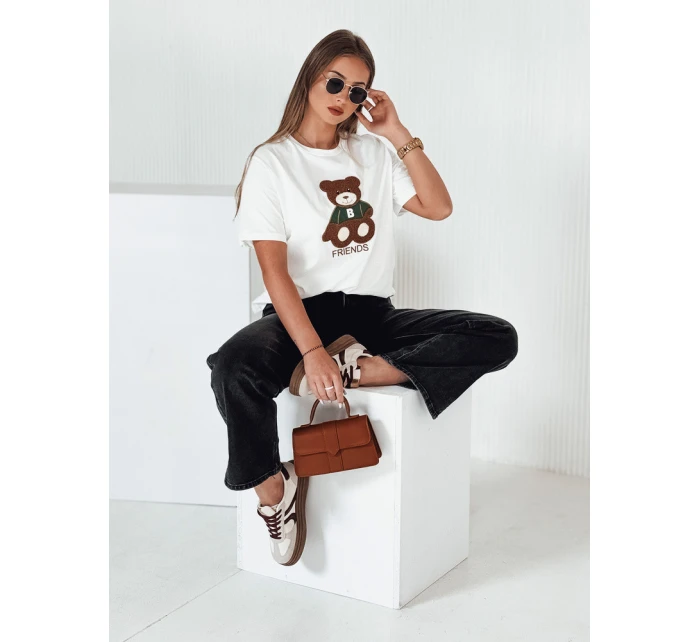 Dámské tričko ecru model 21976450 - Dstreet