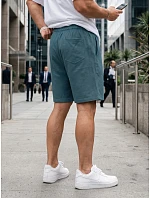 Pánske modré teplákové šortky FashionStreet SX2636 Pánske modré teplákové šortky FashionStreet SX2636