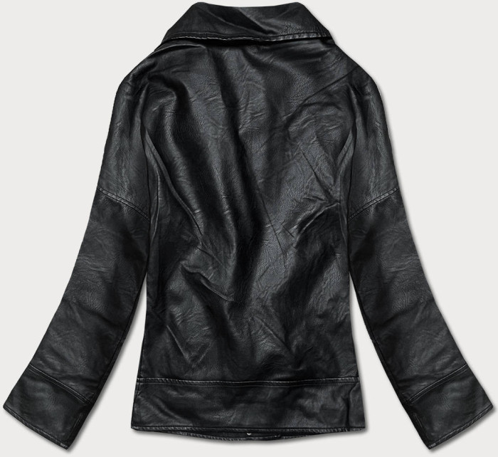 Černá bunda ramoneska s límcem (HM25)