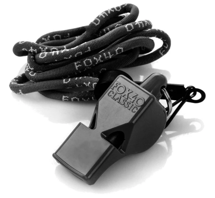 FOX 40 KLASICKÁ ČIERNA PÍŠŤALKA A ŠNÚRA