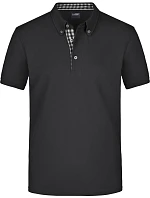 JN Pánské piqué polo 02.0 black/black white model 22494458 - Daiber JN Pánské piqué polo 02.0 black/black white model 22494458 - Daiber