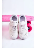 Dziecięce Buty Sportowe Na Rzepy Białe Elike