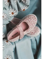 Dětské balerínky na suchý zip v růžové model 21610949 - Boto