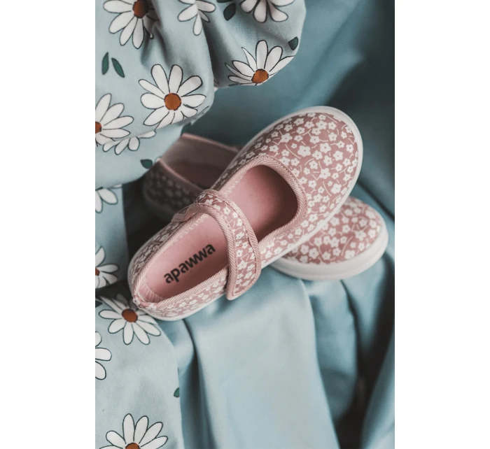 Dětské balerínky na suchý zip v růžové model 21610949 - Boto