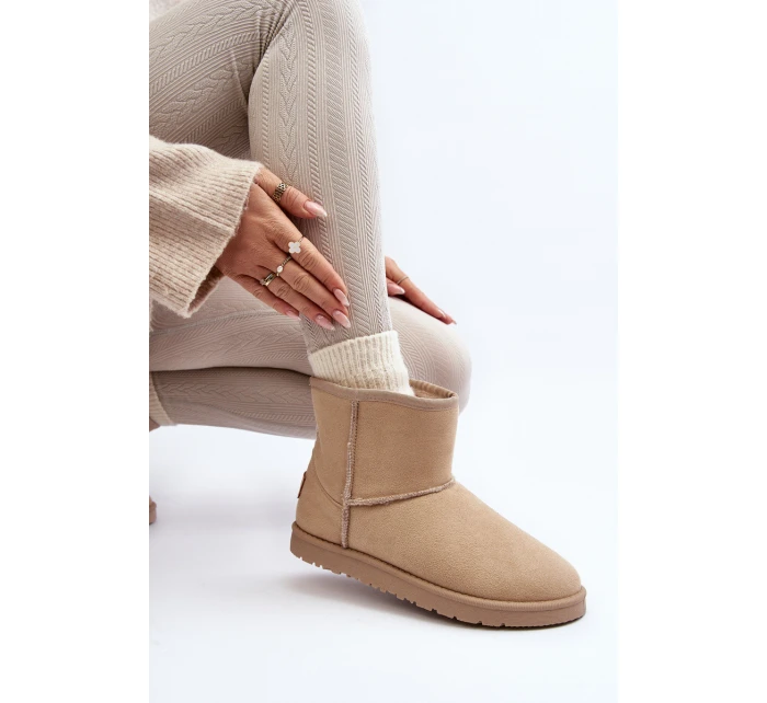 Śniegowce Damskie Cross Jeans MM2R4023C Beżowe Śniegowce Damskie Cross Jeans MM2R4023C Beżowe