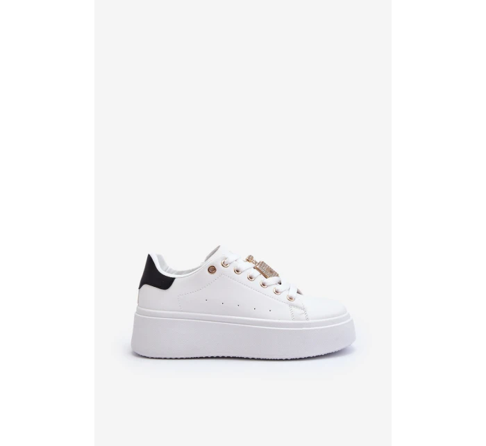 Dámské tenisky s ozdobou Bílé model 21648400 - Boto Dámské tenisky s ozdobou Bílé model 21648400 - Boto