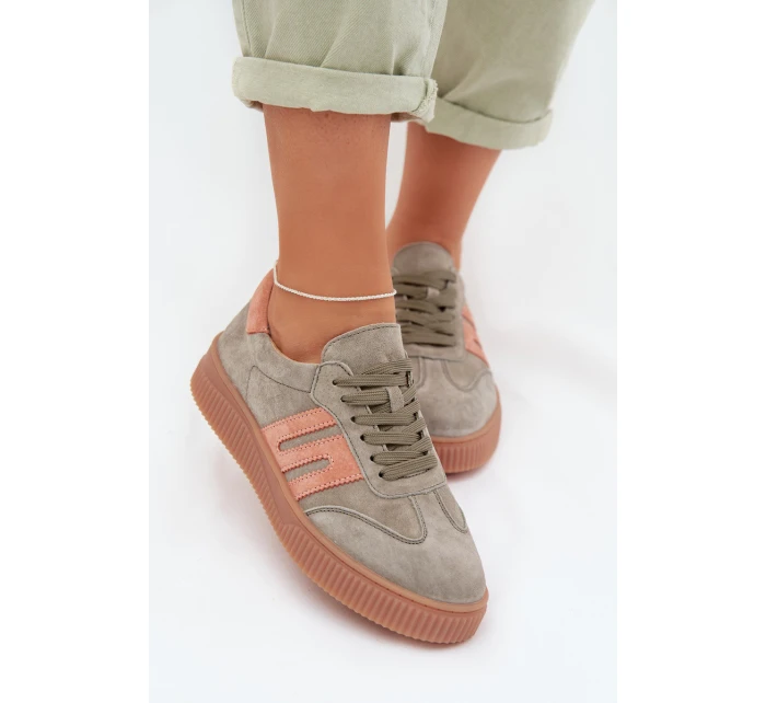 Dámské tenisky z pravé semiše Zelené Delyssia