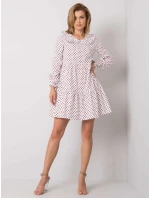 Šaty 123 SK 187576.41P biela a červená