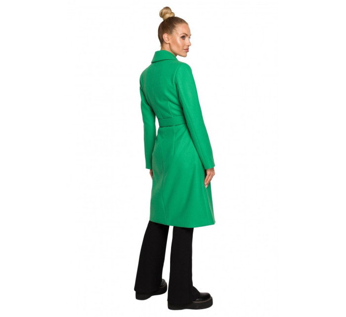 kabát s páskem a kapsami zelený model 18004304 - Moe