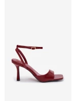 Sandále na podpätku model 222263 Krok v štýle