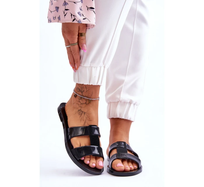 Modne Wegańskie Klapki ZAXY JJ285263 Czarne